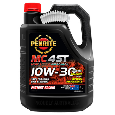Penrite MC-4ST 10W-30 100% PAO Ester Full Synthetic Oil - 4 Litres