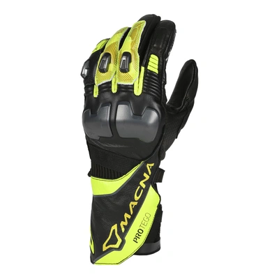 Macna Protego Gloves - Black/Fluro Yellow
