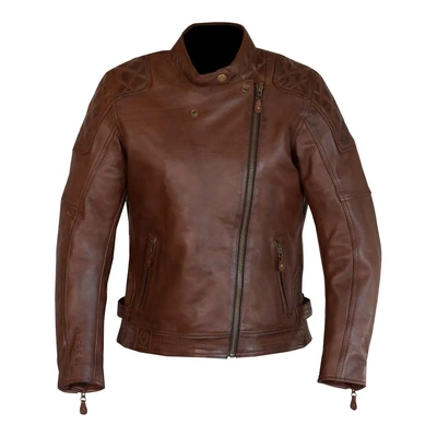 Merlin Womens Bristol D3O Leather Motorcycle Jacket - Brown