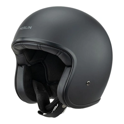 Merlin Blackbird Open Face Helmet - Matte Black