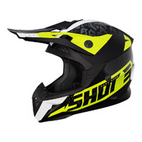 Shot Youth Pulse Airfit Helmet - Black/White/Neon/Yellow