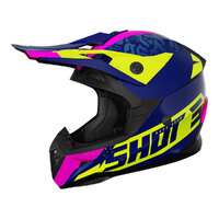 Shot Youth Pulse Airfit Helmet - Blue/Neon/Yellow/Pink