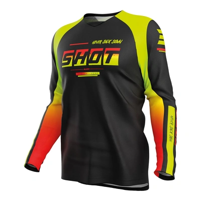Shot Kids Draw Block MX Jersey - Neon Yellow
