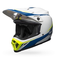 Bell MX-9 MIPS Torch Helmet - White/Blue/Yellow