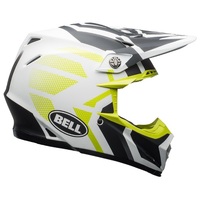Bell Moto-9 MIPS District White Black Green Helmet