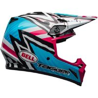 Bell MX-9 MIPS Tagger Asymetric Blue/Pink Helmets