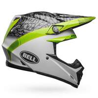 Bell Moto-9 MIPS Chief Matte/Gloss Black/White/Green Helmet