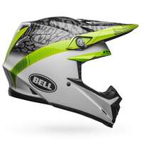 Bell Moto-9 MIPS Chief Helmet - Matte/Gloss Black/White/Green