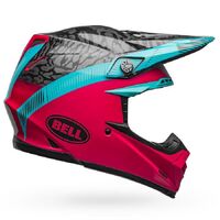 Bell Moto-9 MIPS Chief Helmet - Matte/Gloss Black/Pink/Blue