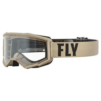 Fly Racing Youth Focus MX Goggles - Khaki/Brown