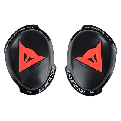 Dainese RSS 4.0 Knee Slider Kit - Black/Fluro Red - OS