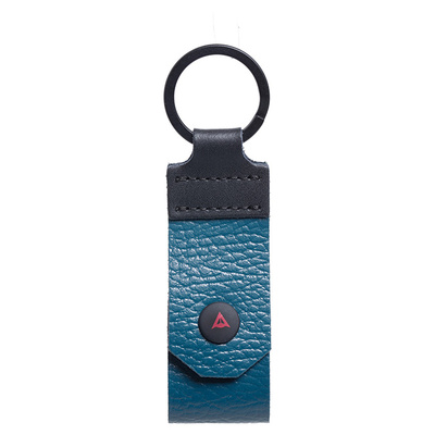 Dainese Pin Leather Keyring - Petrol Blue