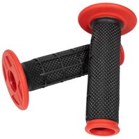 Oneal Dual Comp Open Ended Half Waffle Black Red Grips