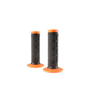 Oneal Dual Comp Half Waffle Grips - Black/Orange - 7/8