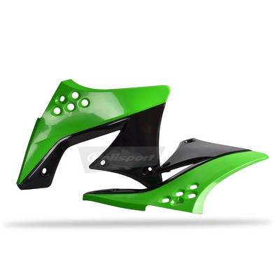 Polisport Radiator Shrouds Kawasaki Kx250F 09-12 - Green/Black
