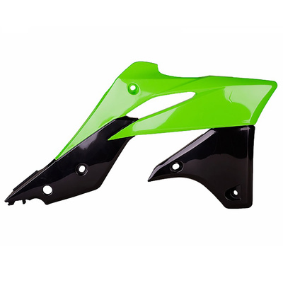 Polisport Radiator Shrouds Kawasaki Kx250F 13-16 - Green/Black