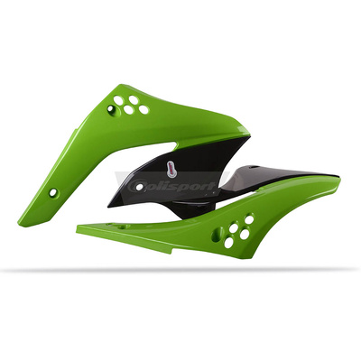 Polisport Radiator Shrouds Kawasaki Kx450F 06-08 - Green/Black