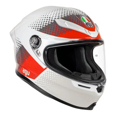AGV K6 S Fision Helmet - White/Red/Grey