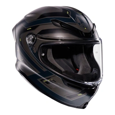 AGV K6 S Enhance Matte Helmet - Grey/Fluro Yellow