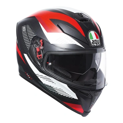 AGV K5 S Marble Matte Helmet - Black/White/Red - ML