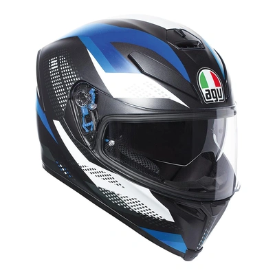 AGV K5 S Marble Matte Helmet - Black/White/Blue - S