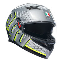 AGV K3 Fortify Helmet - Grey/Black/Fluro Yellow