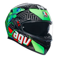 AGV K3 Kamaleon Helmet - Black/Red/Green