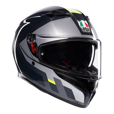 AGV K3 Shade Helmet - Grey/Fluro Yellow