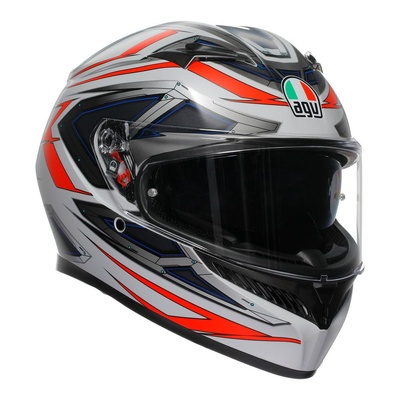 AGV K3 Space Full Face Helmet - White/Red