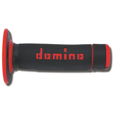 DOMINO GRIPS MX A020 HALF WAFFLE BLACK RED