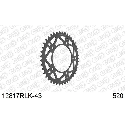 AFAM S43 520 RLK Race Steel Rear Sprocket - Yamaha YZF-R1/M 15-22 - 43T