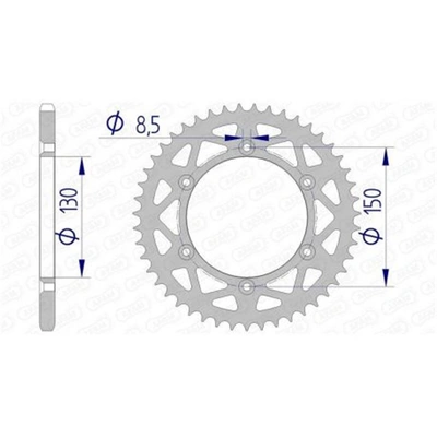 AFAM 520 All Yz/Wr/F 99- Rear Aluminium Sprocket - 43T