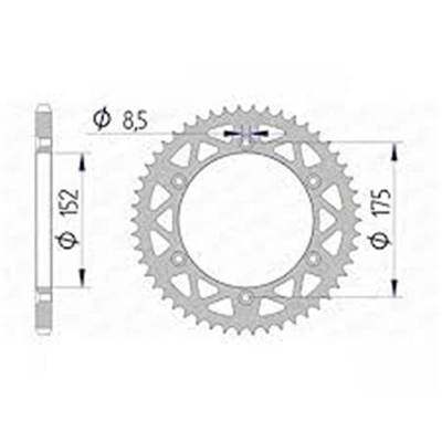 AFAM A49 520 Rear Sprocket - Yamaha YZ/WR 80-98 - 49T
