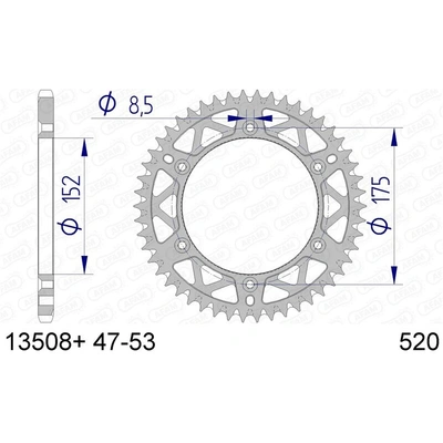 AFAM 520 All Yz/Wr 80-98 Rear Aluminium Sprocket - 52T