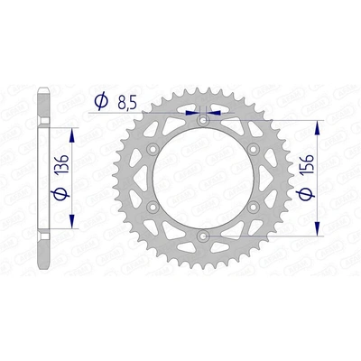 AFAM 520 All Huskys 90-13 Rear Aluminium Sprocket - Red - 48T