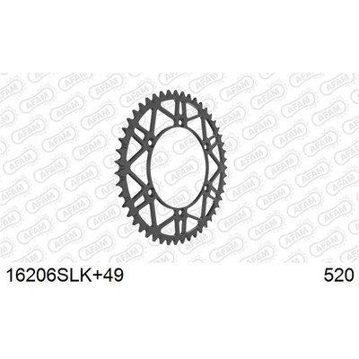 AFAM Self Cleaning Super Light Kaw Rear Steel Sprocket - 49T