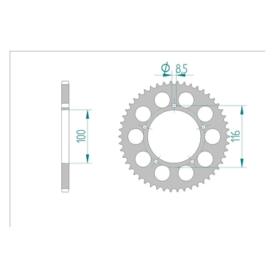 AFAM 420 Kx60 86- SC Rear Aluminium Sprocket - 48T