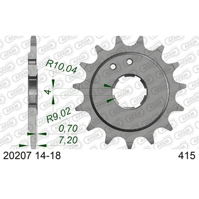 AFAM 16T 415 Front Sprocket - Honda RS125 93-05 - 16T