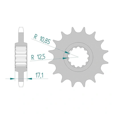 AFAM 16T 428 Front Sprocket - Honda - 16T