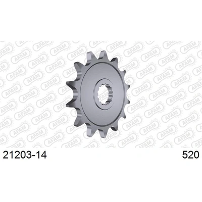 AFAM 14T 520 Front Sprocket - Yamaha YZ125 87/DT200 90SC - 14T