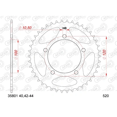 AFAM S47 Rear Sprocket - BMW G650 Xmoto - 47T