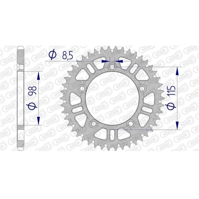 AFAM A50 420 Rear Sprocket - KTM 60-65 SX 99- - 50T