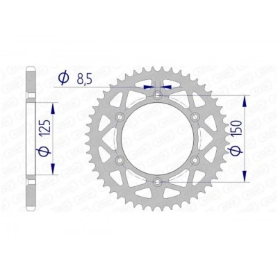 AFAM 520 Ktm 91- Hberg 00 SC Rear Aluminium Sprocket - 45T