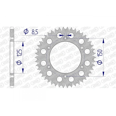 AFAM 520 Pr-1 Ktm SC Rear Aluminium Sprocket - Orange - 50T