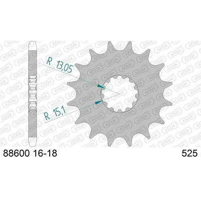 AFAM 18T 525 Front Sprocket - Triumph - 18T