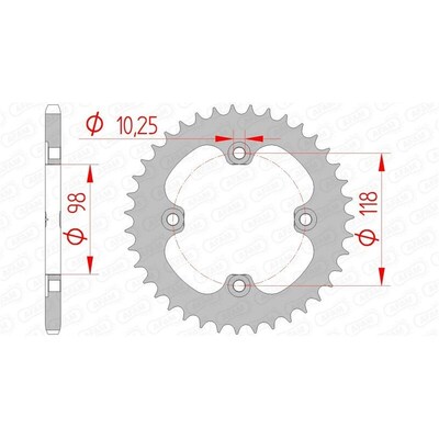 AFAM S42 520 Bombardier Rear Sprocket