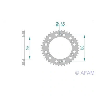 AFAM A46 520 Rear Sprocket - VOR All - 46T