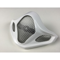 Arai VX-Pro4 Chinbar Exterior Vent Cap With Grill - Meta-Shine White