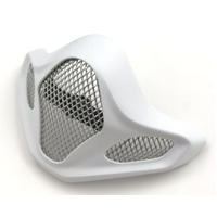 Arai VX-Pro4 Chinbar Exterior Vent Cap With Grill - Metallic White Frost