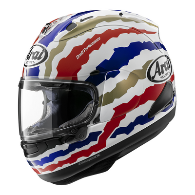 Arai RX-7V Evo Doohan Jubilee Restyle Full Face Helmet - White/Blue/Red/Gold